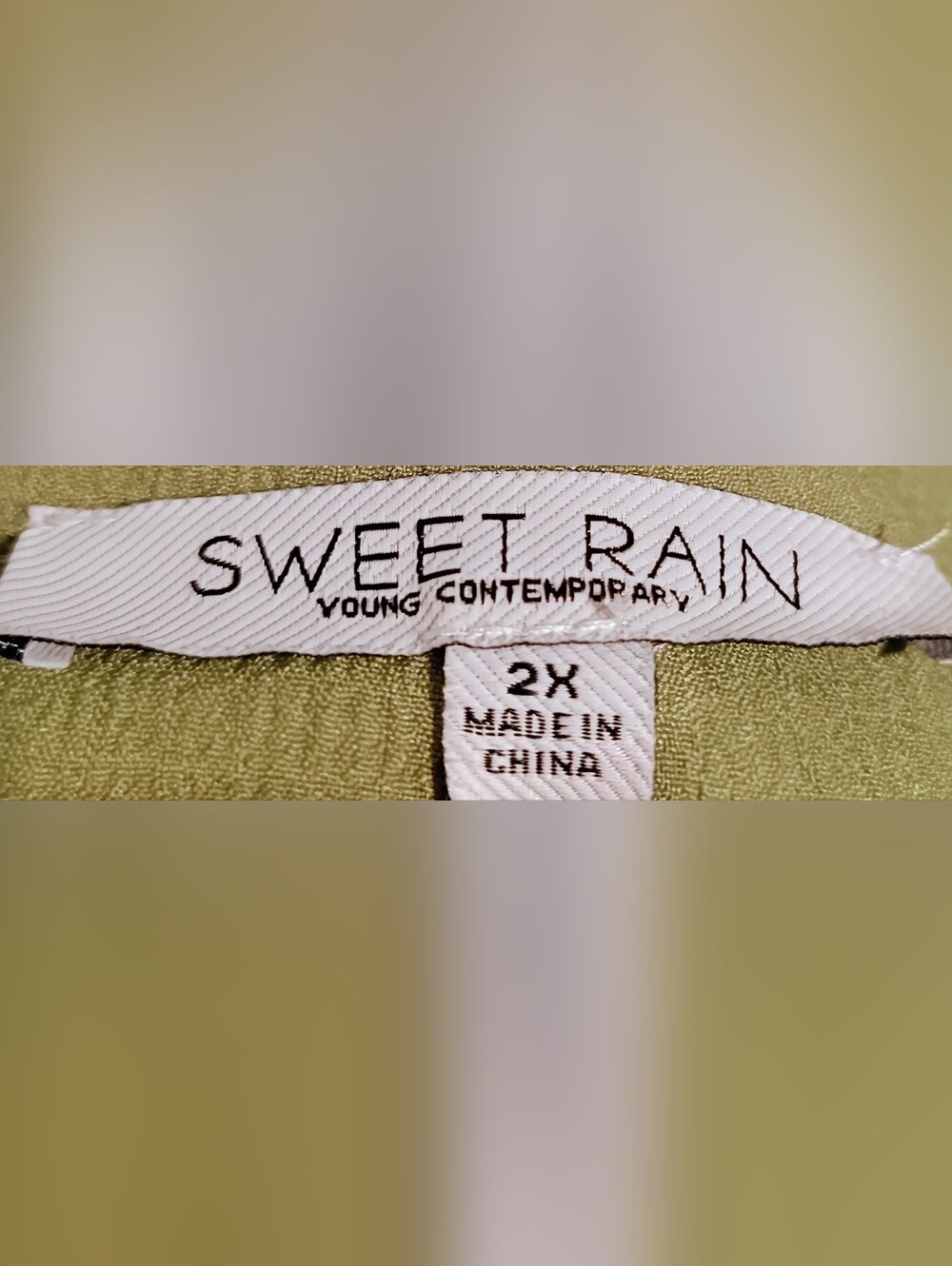 š„¬ Sweet Rain Muted Green Coat Style Dress - Size 2X - Picture 7 of 11